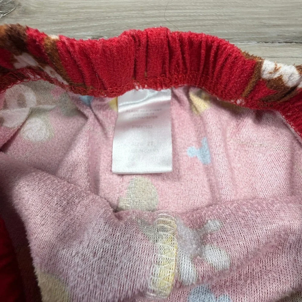 Kids Red Mickey Mouse Fleece Pajama Pants Sleepwear Bottoms Size‎ 2T